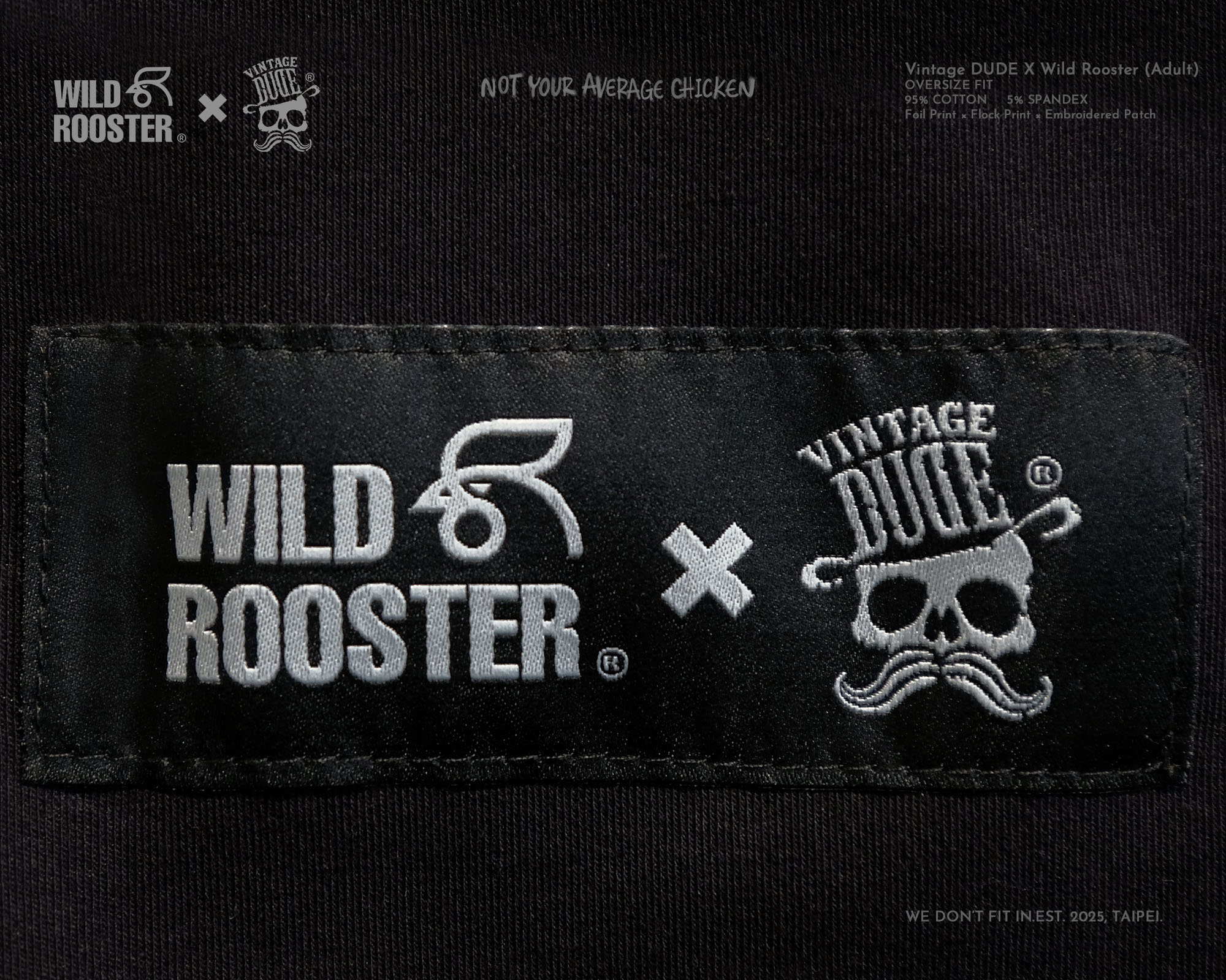 Wild Rooster × VINTAGE DUDE T-shirt (Adult) | oversize 大尺碼男裝