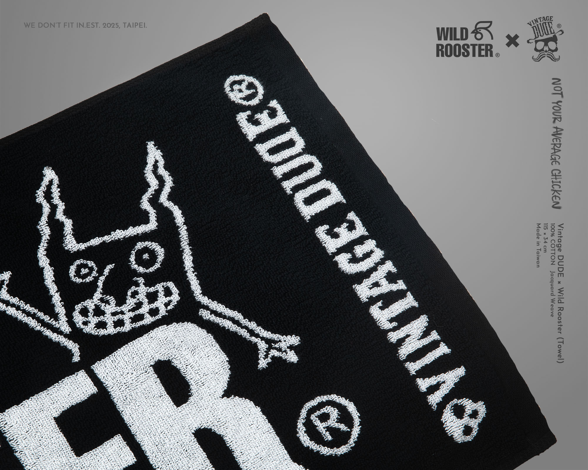 Wild Rooster × VINTAGE DUDE Jacquard Towel | oversize 大尺碼男裝