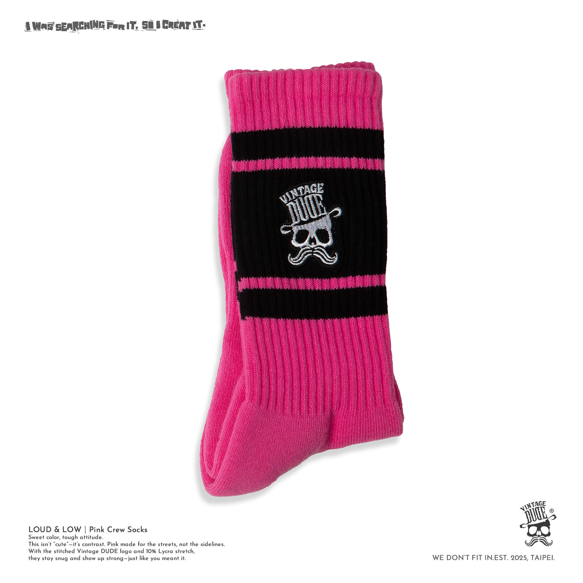 LOUD & LOW｜Pink Crew (PINK) | oversize 大尺碼男裝